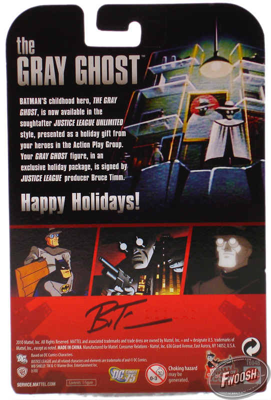 Dc Comics Gray Ghost Figure 2010 Mettel Holiday Card Exclusive 