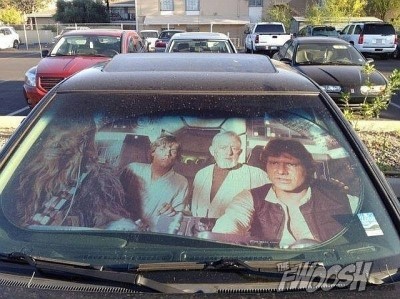 Sunshade on car