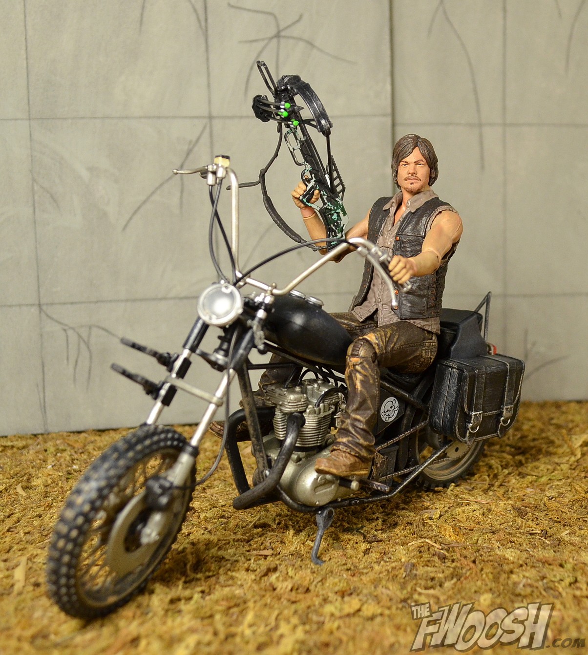 Daryl Dixon with Chopper Bike Motorrad The Walking Dead Action Figur McFarlane 
