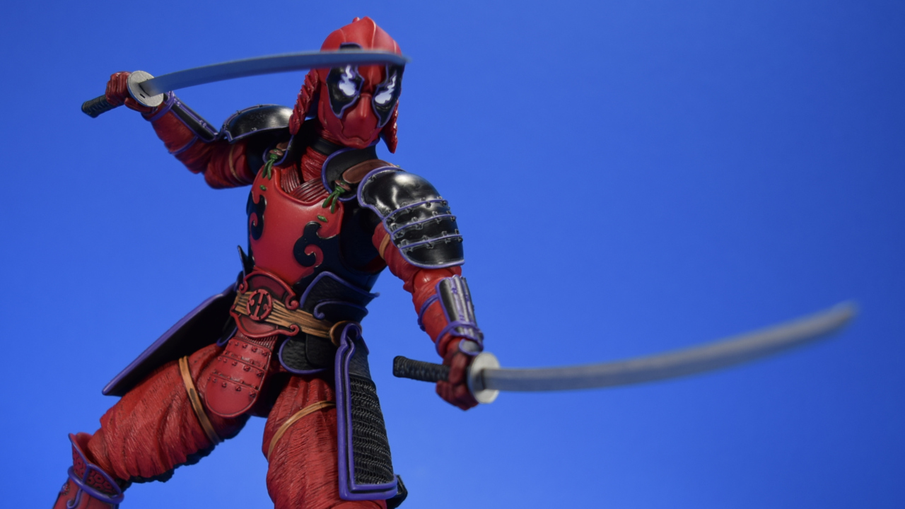 Samurai Deadpool Marvel Kabukimono Manga Realization Collectible Figure In Box