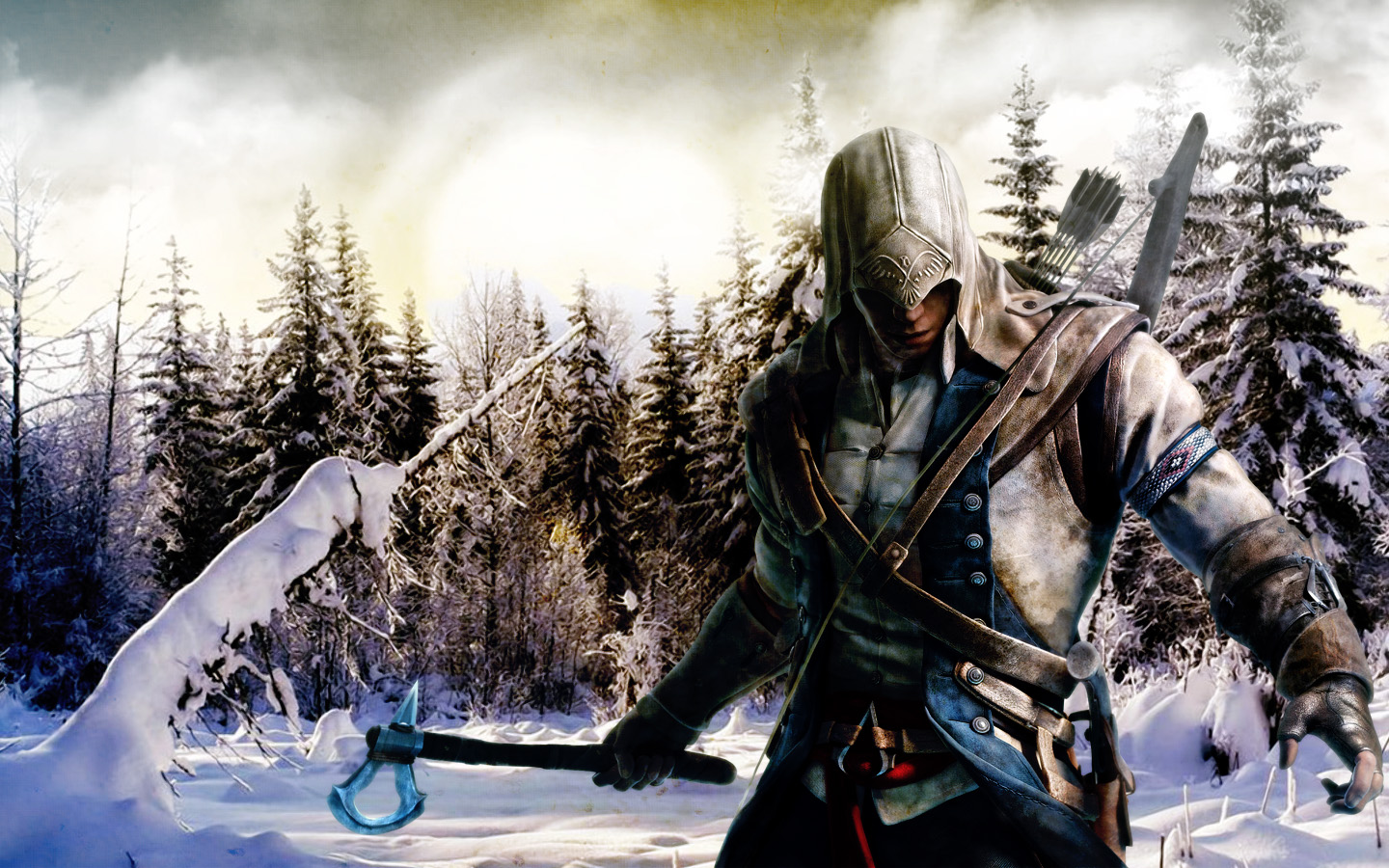 Американский ассасин. Assassin's Creed 3 рекруты. Ассасин Крид в лесу с топором.