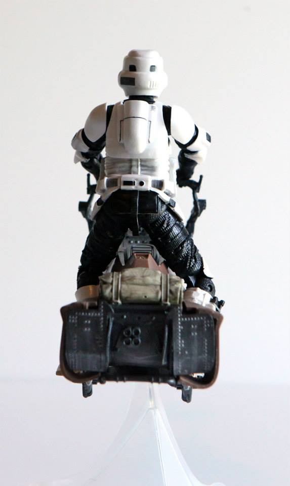 Hasbro Star Wars Black Speeder Bike With Biker Scout 4