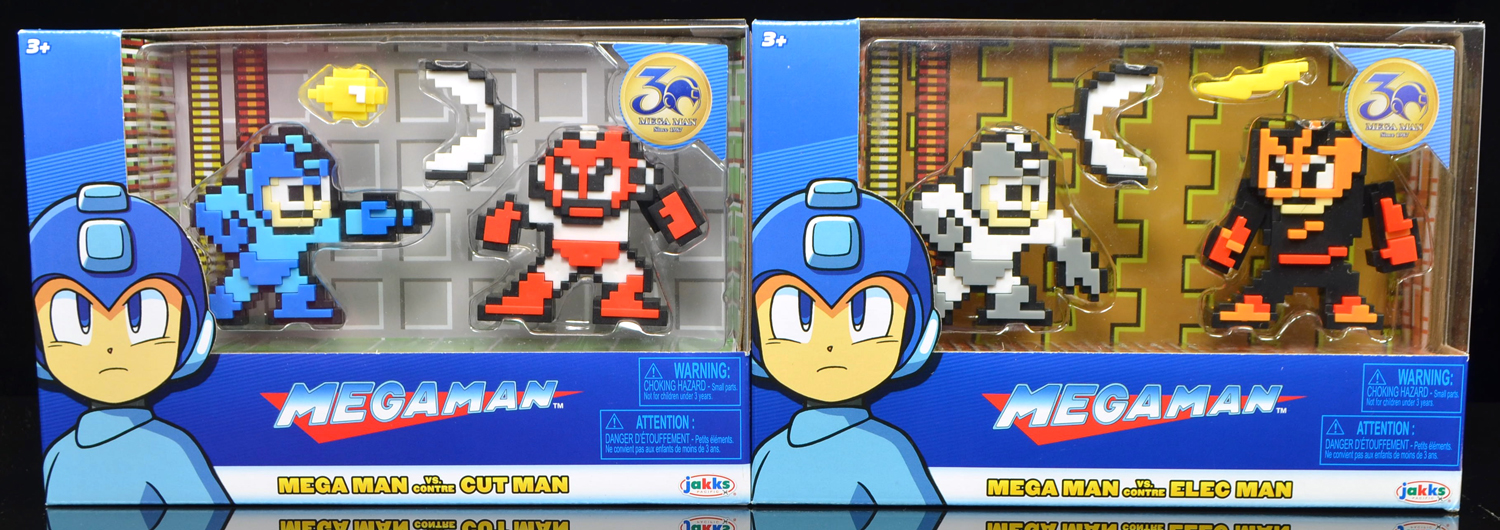 Mega Man Classic 8-Bit Blue MegaMan vs Cut Man Mini Figure 2-Pack 