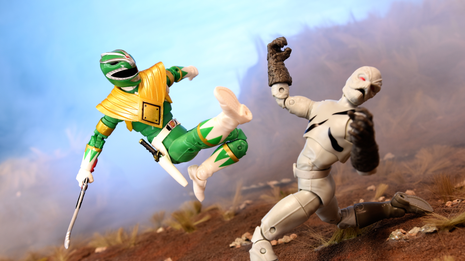 Green Ranger from the Mighty Morphin Power Rangers capture…