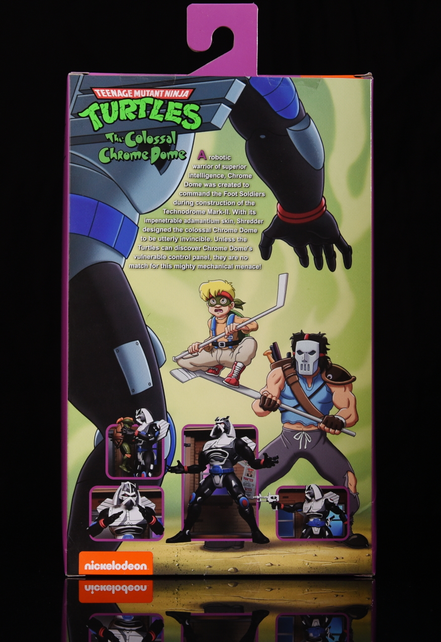 NECA TMNT Cartoon Chrome Dome Action Figure NEW